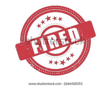 Fired Rubber Stamp Seal with a Dotted Circle