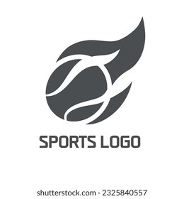 Logo-Design für Ball mit Feuer