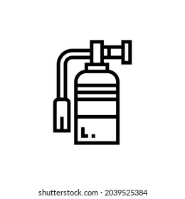 Fire-extinguisher Silhouette Icon On White Background