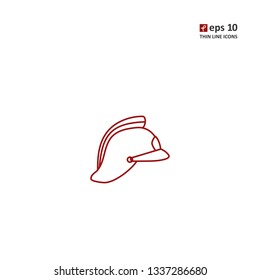 Firefifhters helmet - vector icon on white background. Symbol for web, infographics, print design and mobile UX/UI kit. Vector illustration, EPS10.