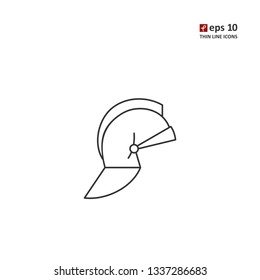 Firefifhters helmet - vector icon on white background. Symbol for web, infographics, print design and mobile UX/UI kit. Vector illustration, EPS10.