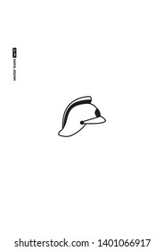 Firefifhters helmet - vector icon on white background. Symbol for web, infographics, print design and mobile UX/UI kit. Vector illustration, EPS10.
