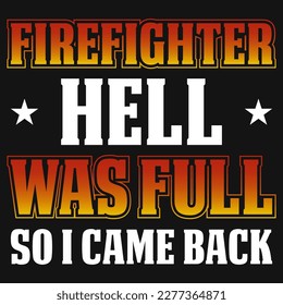 Diseño vectorial de camisetas tipográficas para bomberos 