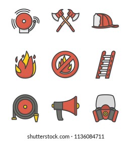 Firefight colored outline icon
