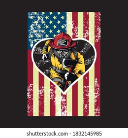 Firefighter - American Firefighter T-shirt 
