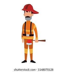 Firefighter avatar cartoon