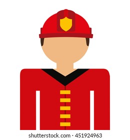 firefighter avatar isolated icon design, vector illustration  graphic 