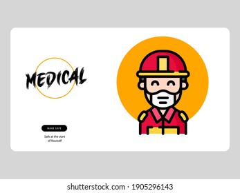 firefighter avatar wearing a mask