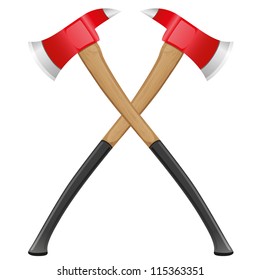 firefighter ax vector illustration isolated on white background