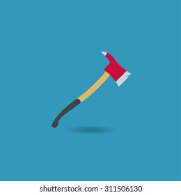 firefighter axe, abstract vector art illustration