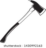 Firefighter Axe, Fireman Axe,  Hatchet in Vector Format