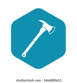Firefighter axe icon. Simple illustration of firefighter axe vector icon for web