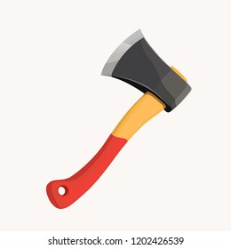 firefighter axe on white