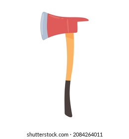 firefighter axe tool flat icon