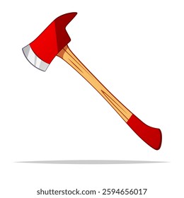 Firefighter axe vector isolated illustration