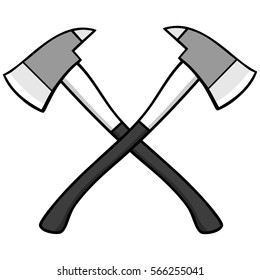 Firefighter Axes Illustration
