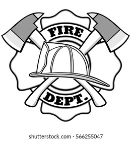 Firefighter Badge Illustration