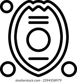 Firefighter Badge Linear Icon Vector Design