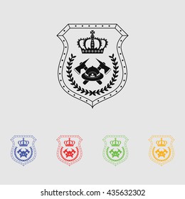 Firefighter Badge vector icon