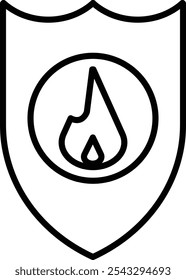 Firefighter Badge Vector Illustration Detailed Icon
