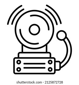 Firefighter Bell vector icon. Can be used for printing, mobile and web applications.