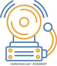 Icono del vector Bell del bombero. Se puede usar para imprimir, móviles y aplicaciones web.