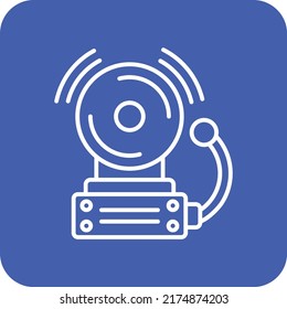 Firefighter Bell vector icon. Can be used for printing, mobile and web applications.