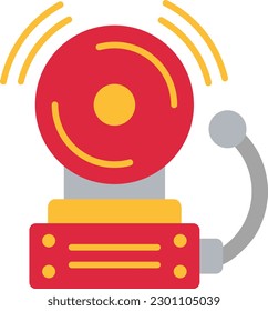 Firefighter Bell vector icon. Can be used for printing, mobile and web applications.