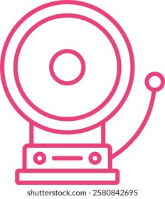 Firefighter Bell vector icon. Can be used for printing, mobile and web applications.