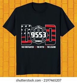firefighter best dad t-shirt design