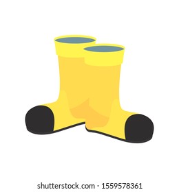 firefighter boots flat style icon vector illustration design