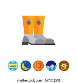 Firefighter boots icon