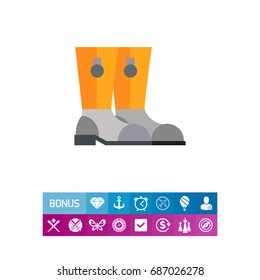 Firefighter boots icon