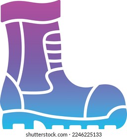 Feuerwehrmann Stiefel Vektorsymbol. Kann für Druck-, Mobil- und Web-Anwendungen verwendet werden.
