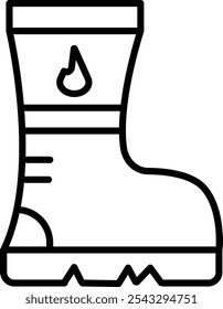 Botas de bombero Ilustración vectorial Icono detallado