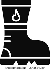 Firefighter Boots Vector Illustration Detailed Icon