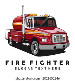 firefighter brand logo design vector