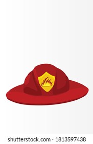 Tapa del bombero, tapa roja con símbolo, tapa redondeada buena para ilustración del libro, aplicación para niños buenos para enemigos