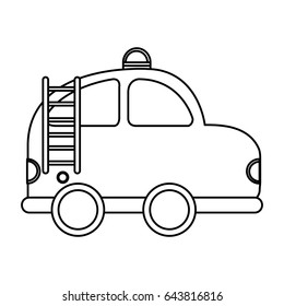firefighter car drawing icon
