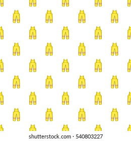 Firefighter costume pattern. Cartoon illustration of firefighter costume vector pattern for web