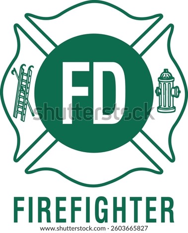 Firefighter Department Emblem Logo – Vector Badge Design