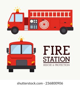 Firefighter design over white background, vector illustration.