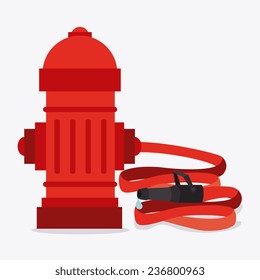 Firefighter design over white background, vector illustration.