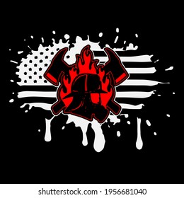 Firefighter Design ready Editable Vector file for t-shirt, poster, mug, phone case, tote bag etc.