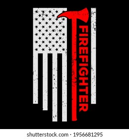 Firefighter Design ready Editable Vector file for t-shirt, poster, mug, phone case, tote bag etc.