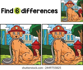 Firefighter Dog Find The Differences