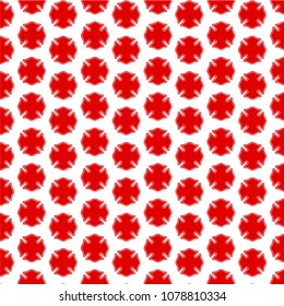 Firefighter Emblem Cross Symbol Pattern