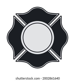 firefighter emblem icon o white background