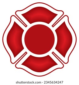 Firefighter Emblem Vector Illustration. St Florian Maltese Cross