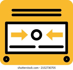 Botón de emergencia del bombero, ilustración, vector sobre fondo blanco.